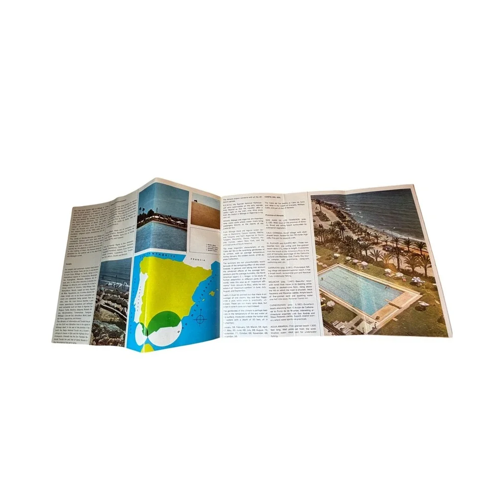 Vintage 1973 Spain Travel Brochure Costa del Sol‎ Costa de la Luz Tourism